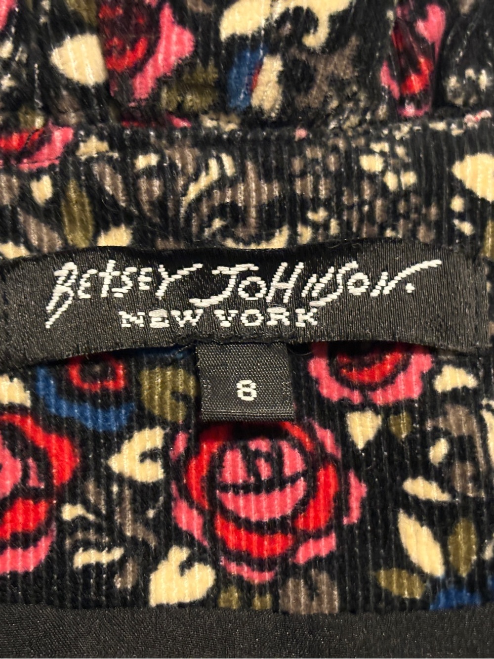 Archive Betsey Johnson Rosebud Corduroy Jacket - Picture 5 of 6